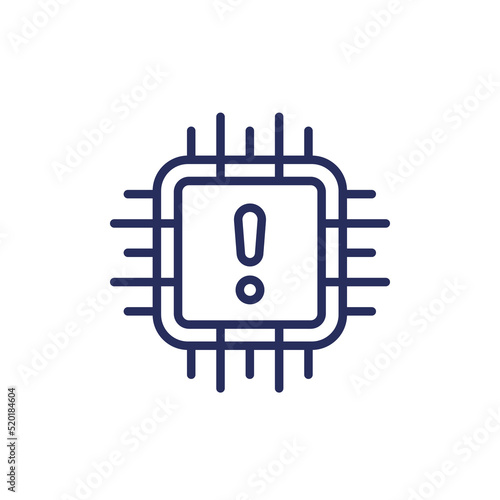 microchip supply shortage line icon