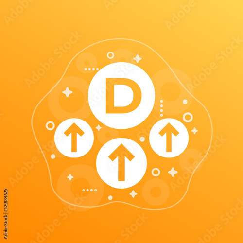 raise vitamin D levels icon, vector art