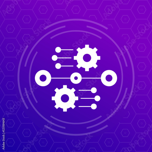 streamline process icon, vector illustration