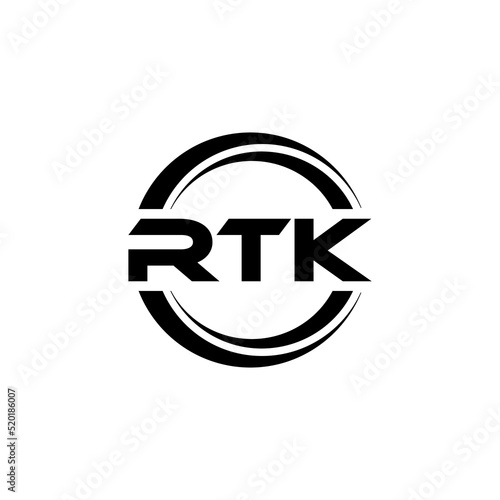RTK letter logo design with white background in illustrator  vector logo modern alphabet font overlap style. calligraphy designs for logo  Poster  Invitation  etc.