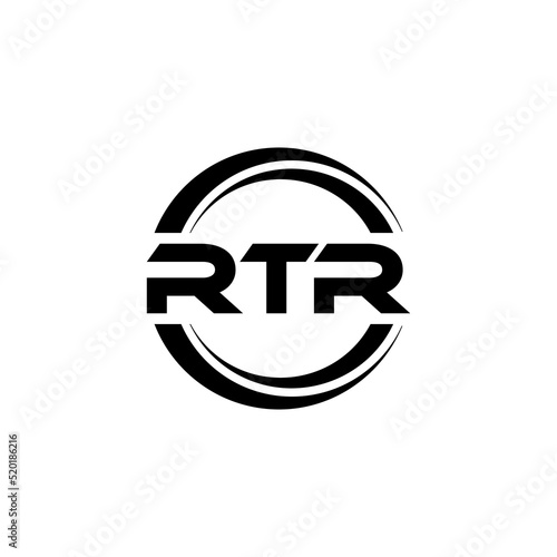 RTR letter logo design with white background in illustrator  vector logo modern alphabet font overlap style. calligraphy designs for logo  Poster  Invitation  etc.