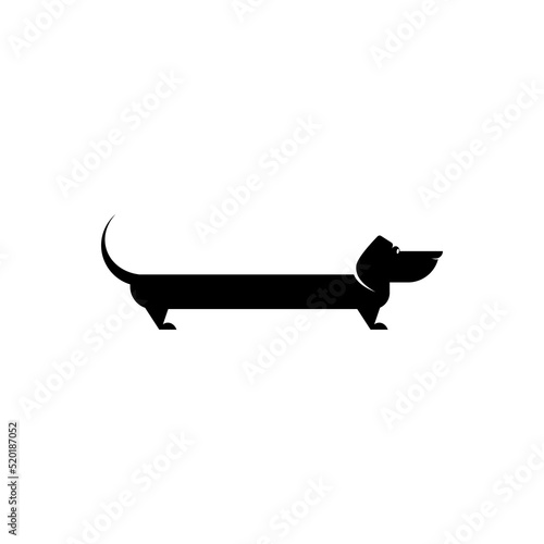 Dachshund dog icon. Cute funny pet symbol. Creative animal logo. Canine breed.