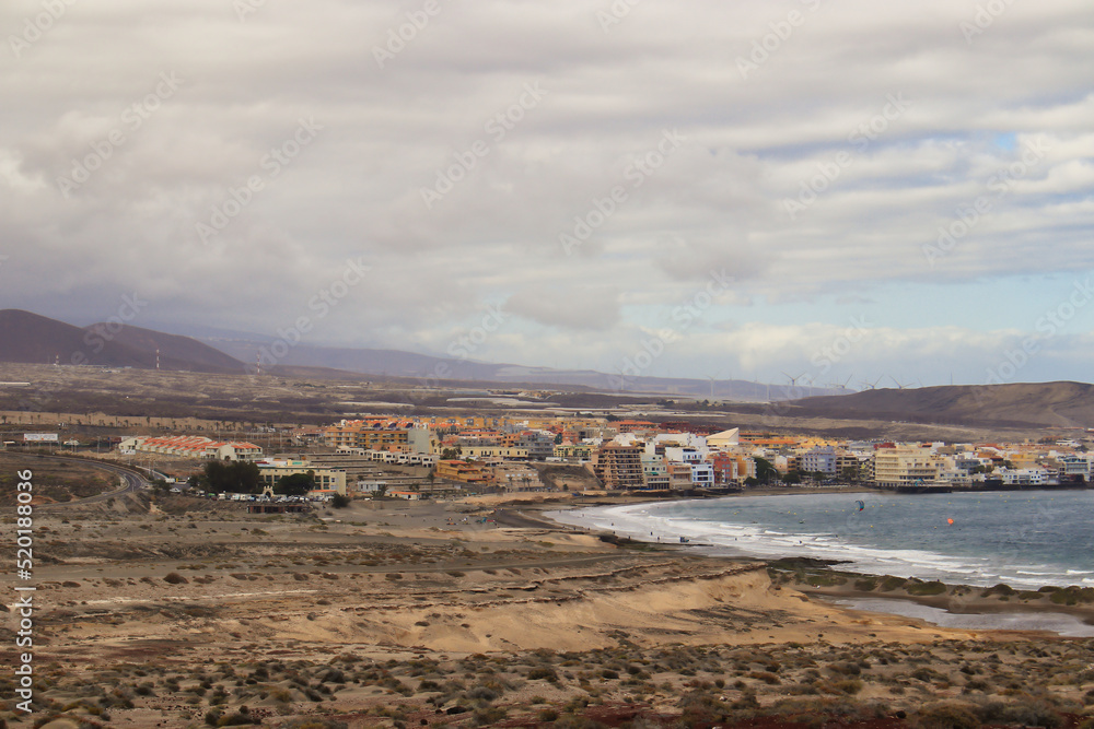 El Médano. Tenerife. A town in the south of Tenerife, famous for its beaches and for sure an excellent place to practice kitesurfing