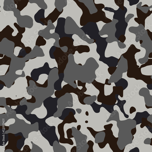 Seamless fashion blue and white camouflage pattern vector