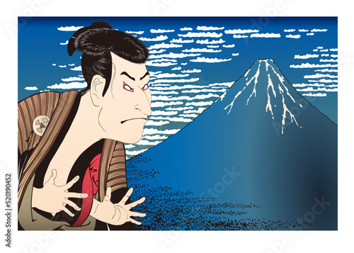 凱風快晴＆三世大谷鬼次の奴江戸兵衛	
