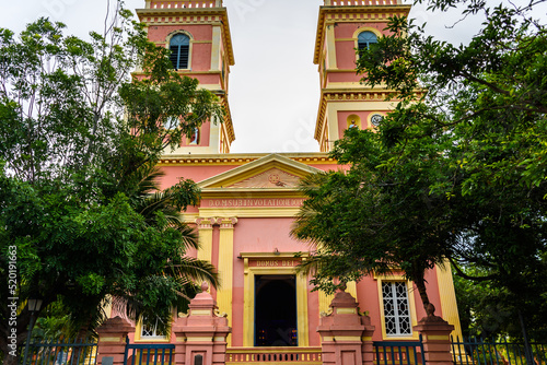 Notre Dame des Anges in Pondicherry, (Christian Church). Our Lady of Angels Church is the fourth oldest church in Puducherry, a Union territory in South India photo