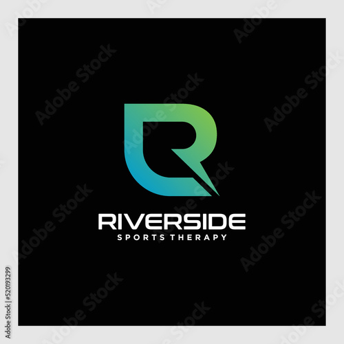 modern letter r green leaf logo design.modern letter r green leaf logo design.Letter R Leaf Naturally Creative Business Logo
