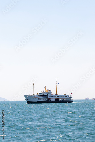 Istanbul city lines ferry. Bosphorus view of Istanbul. Landmarks.