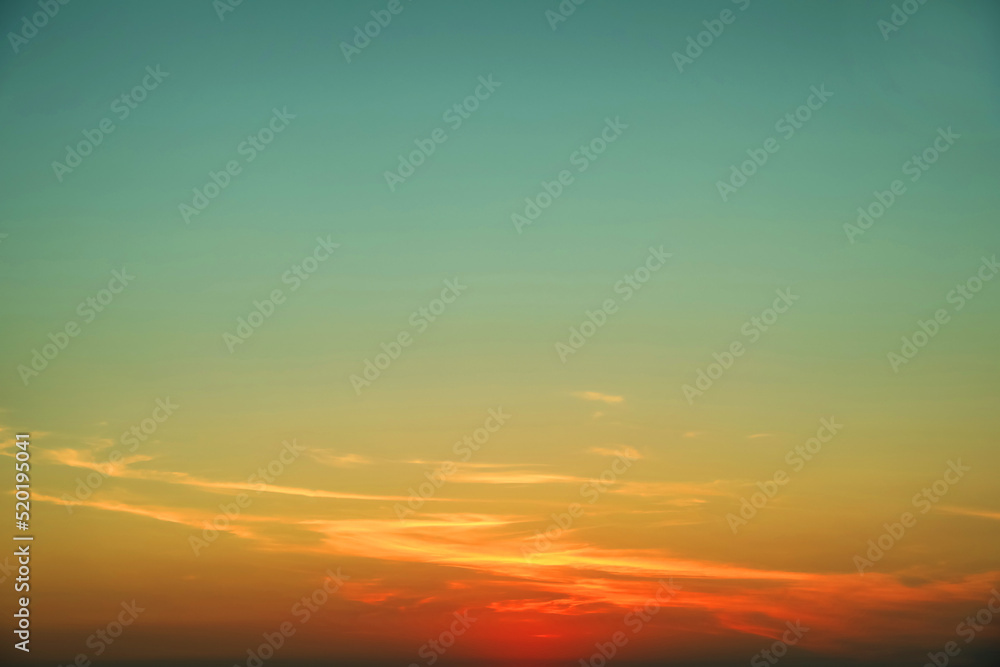 Beautiful view of orange sky at sunset