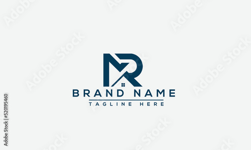 Logo design letter MR . Elegant modern. Vector template.