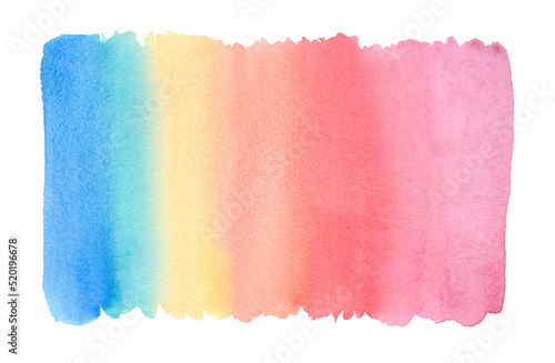 Multicolored watercolor spot. Colors of rainbow
