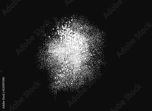 A scattering of crystals of sugar or salt. Realistic vector illustration isolated on transparent background.