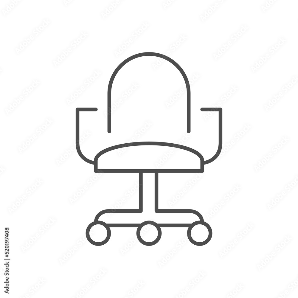Office chair line outline icon Office chair line outline icon
