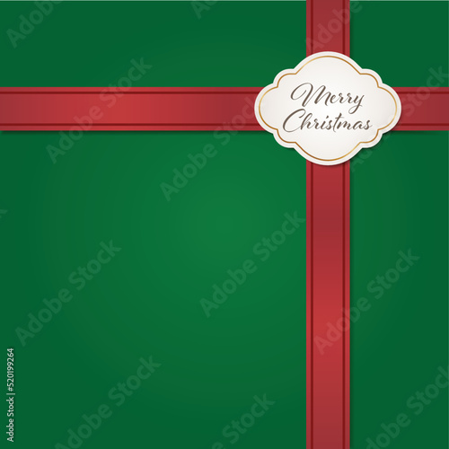 Luxury christmas box greeting card. Vector illustrator.