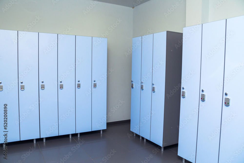Interior of a locker/changing room of sportive complex Interior of a locker/changing room of sportive complex