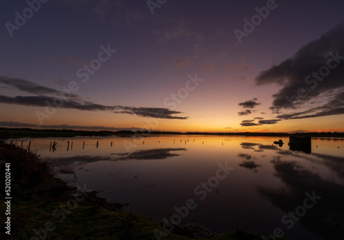 Still sunset Kenfig Pool