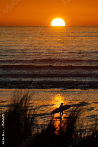 Surfer Leaving the Beach