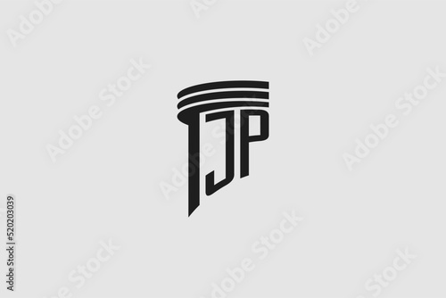 Creative letter JP monogram for legal firm, advocate logo inspiration