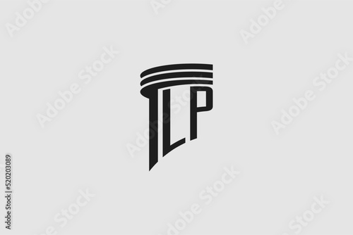 Creative letter LP monogram for legal firm, advocate logo inspiration