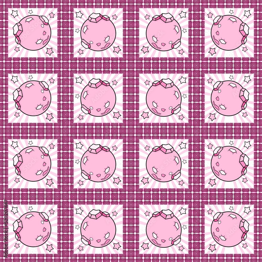 The Mars and Stars in Modern Seamless Pattern The Mars and Stars in Modern Seamless Pattern