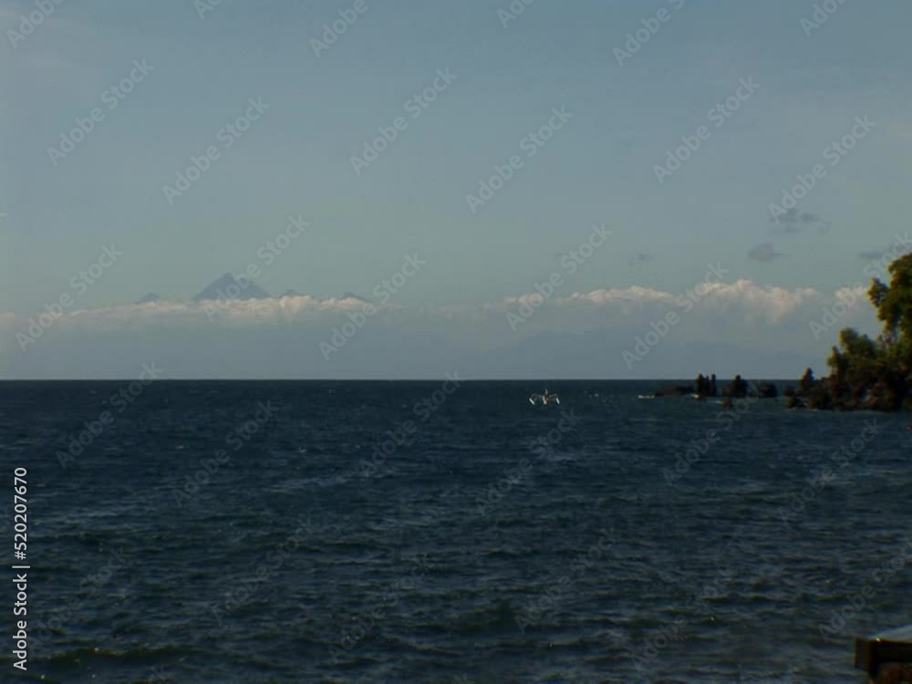 View of Ringiani volcano from Tulamben, Bali View of Ringiani volcano from Tulamben, Bali