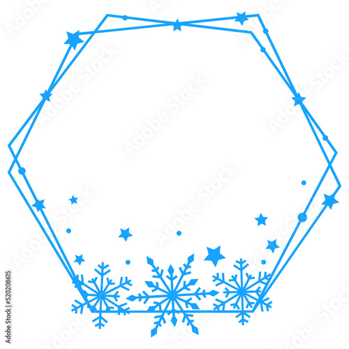 Snawflakes christmas border svg, Geometric snowflake frame photo