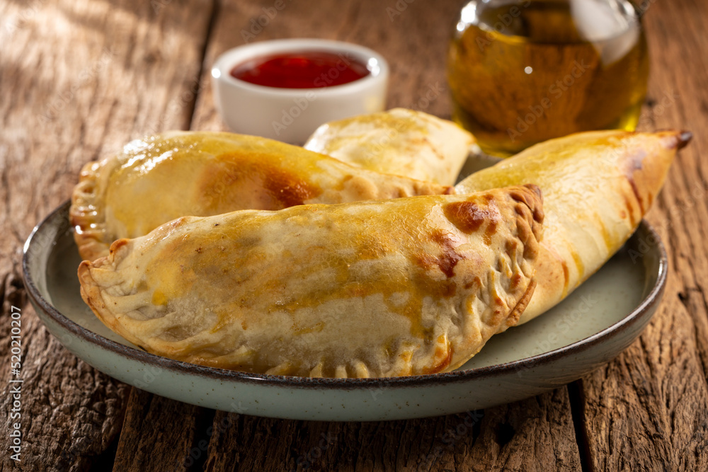 Tasty spicy meat empanadas. Argentine empanadas.