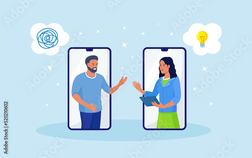 Online psychotherapy, psychology counseling concept. Psychologist doctor helps patient to unravel tangled thoughts. Medical help with psychological problems, mental disorder