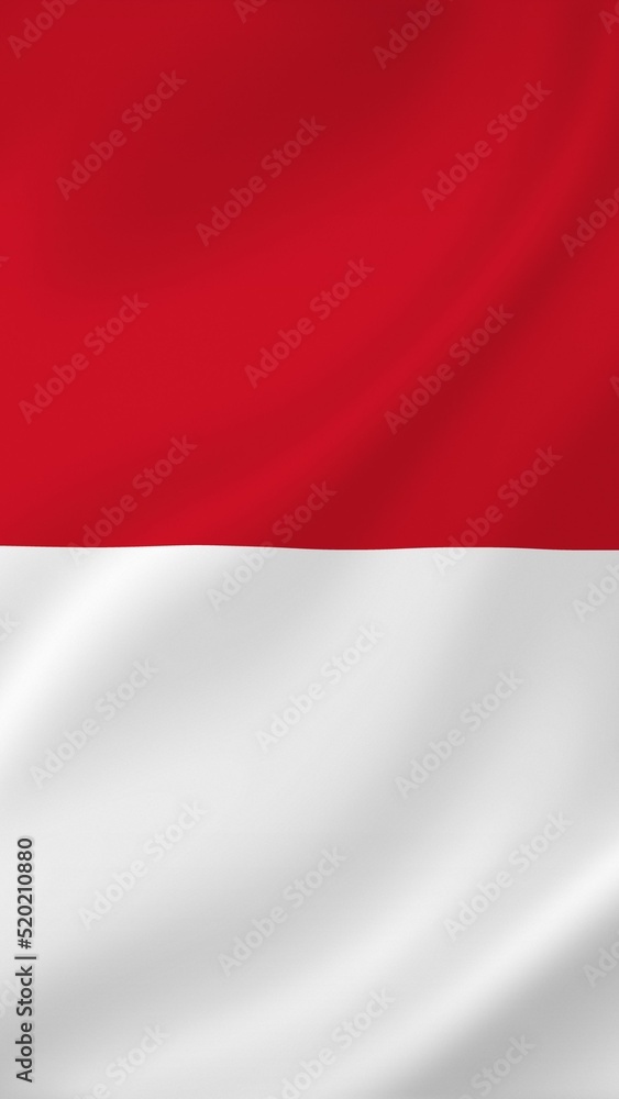 Red and white wavy indonesia flag