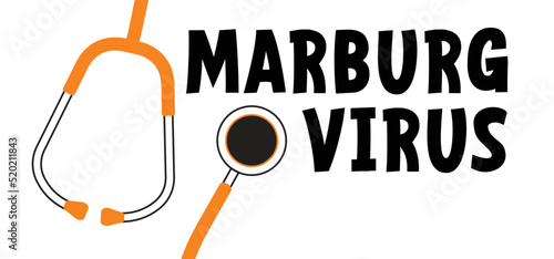 Cartoon attention marburg virus. Ebola and marburg belong to the filo viruses, filamentous viruses. symptoms, severe and often fatal illness, accompanied by heavy bleeding. photo