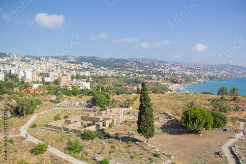 Beautiful view of the ancient voice of Byblos (also known as Jubayl or Jebeil), Lebanon