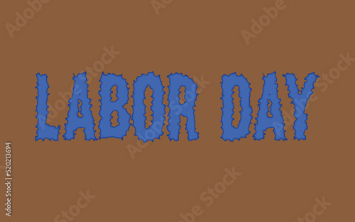 Editable typography text effect labor day t shirt design