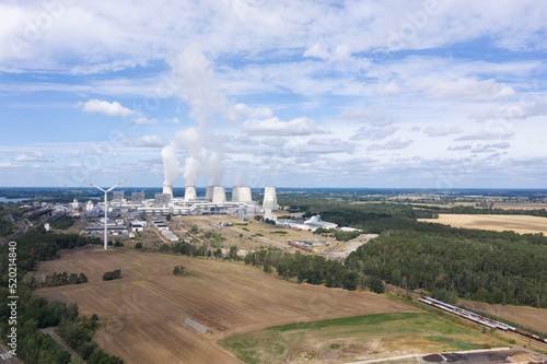 Energieversorger Kraftwerk, Kohlekraftwerk in Brandenburg, Deutschland