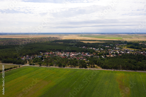 Rekultivierung der Bergbaugebiete  Siedlung  ackerbau  Tagebau gebiete in Deutschland  J  nschwalde  Lausitz  Brandenburg