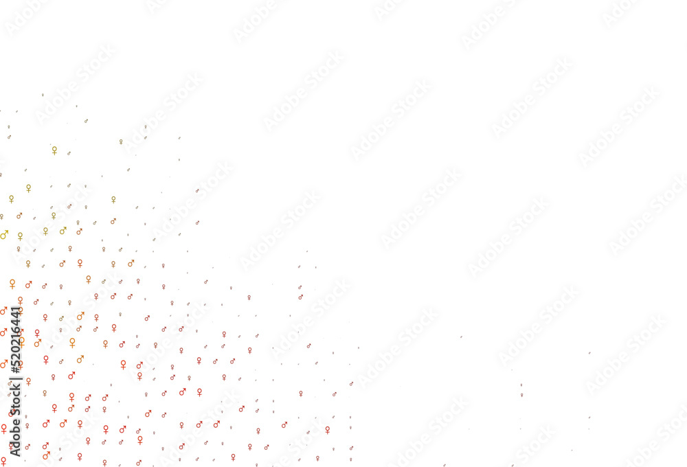 Light orange vector backdrop with gender signs. Light orange vector backdrop with gender signs.