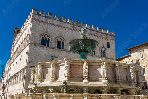Palazzo dei Priori in Perugia main square Umbria, Italy photo