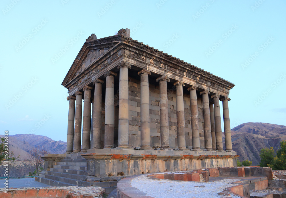 Pagan temple of Garni in Armenia