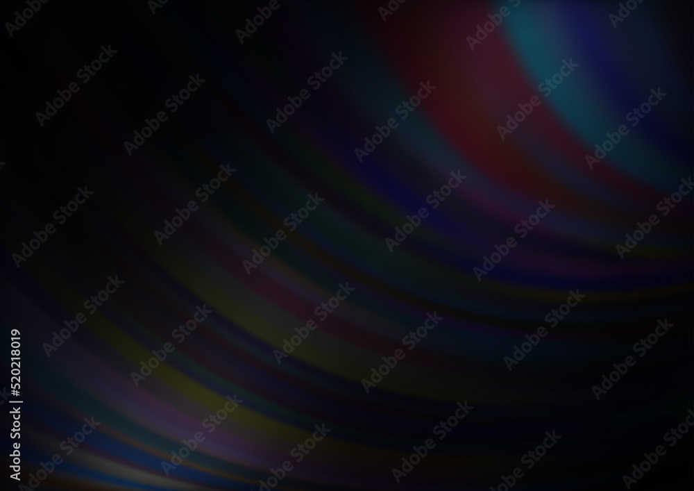 Fototapeta premium Dark BLUE vector template with lava shapes.