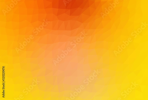 Light Yellow, Orange vector shining triangular template.
