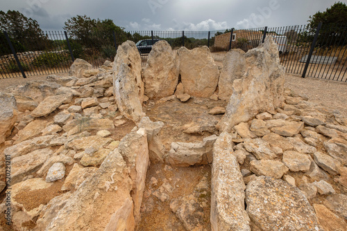 monumento megalítico , Ca Na Costa , 2.000 - 1.600 aC. a, comienzos de la edad de bronce, Formentera, balearic islands, Spain photo