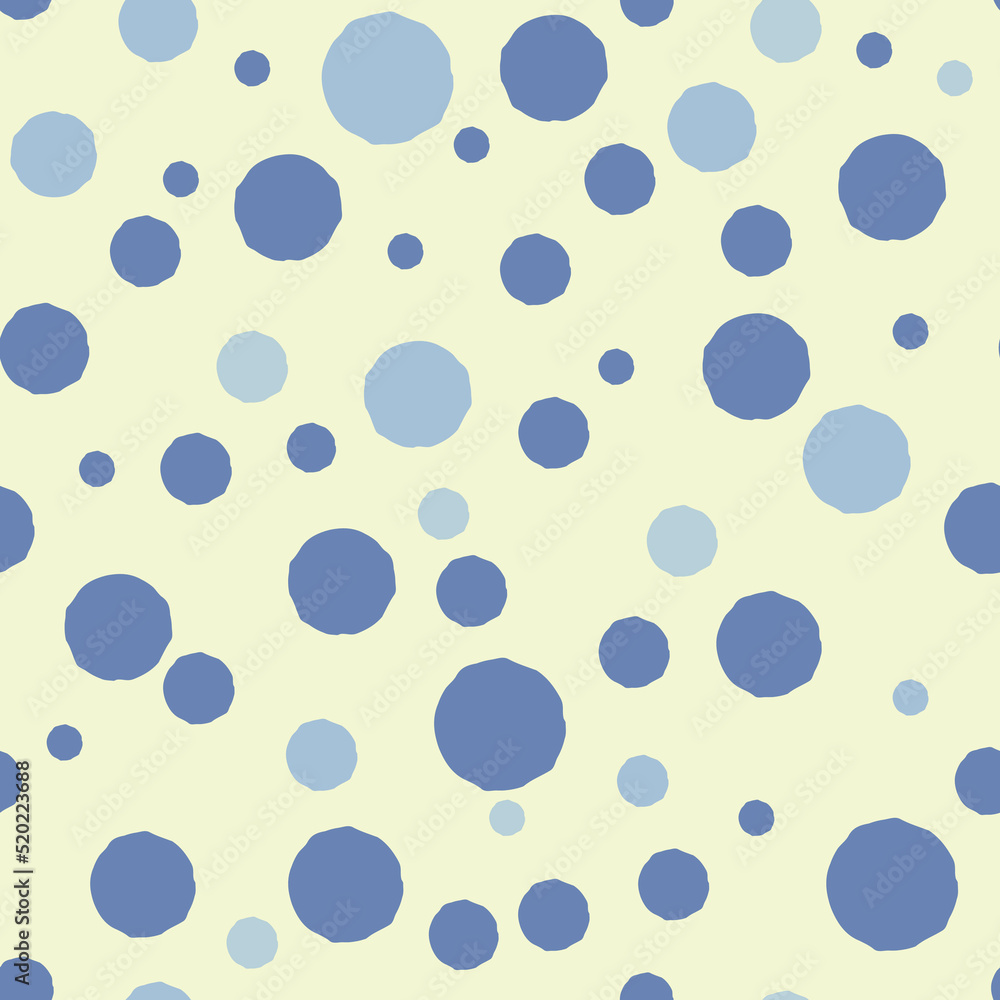 Polka dots seamless pattern, blue pastel circles on a light background, for fabric, baby products, wrapping Polka dots seamless pattern, blue pastel circles on a light background, for fabric, baby products, wrapping
