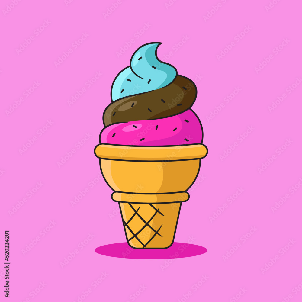 ilustration vektor graphic of ice cream cone ilustration vektor graphic of ice cream cone