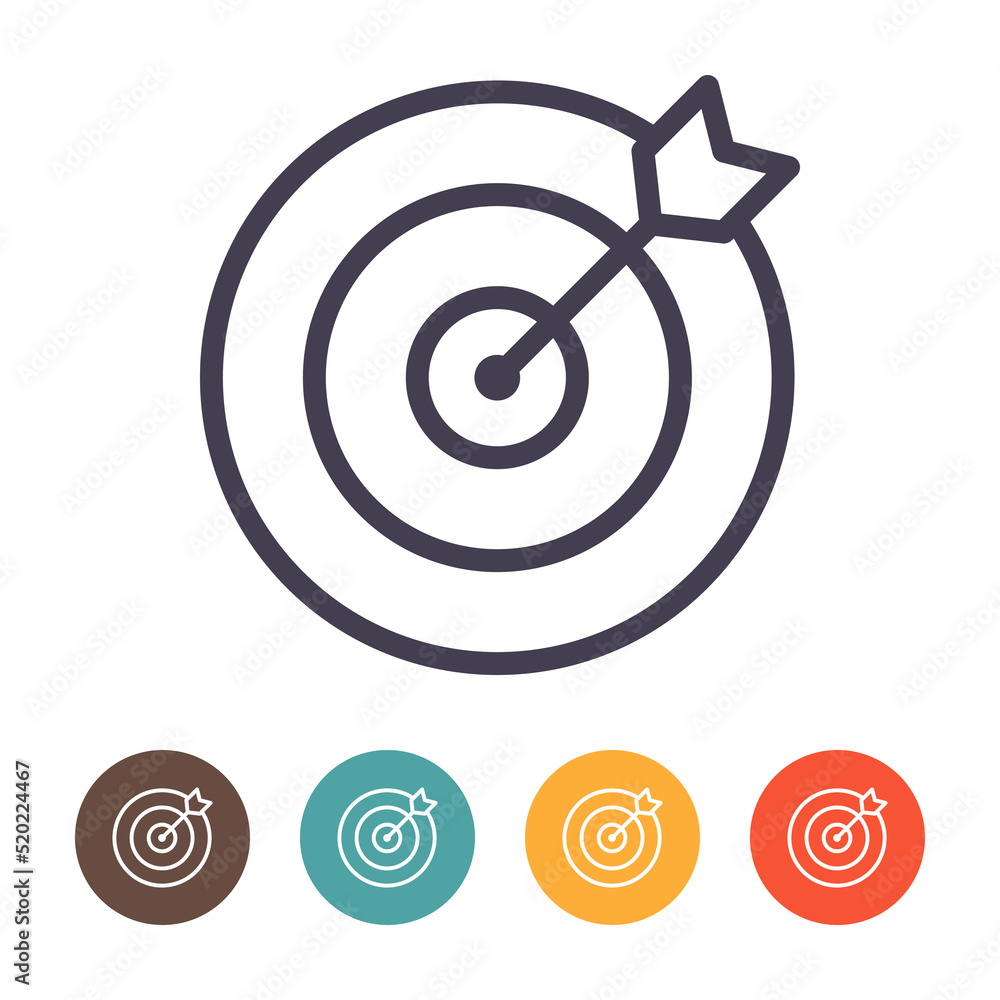 Target icon isolated on white background Target icon isolated on white background