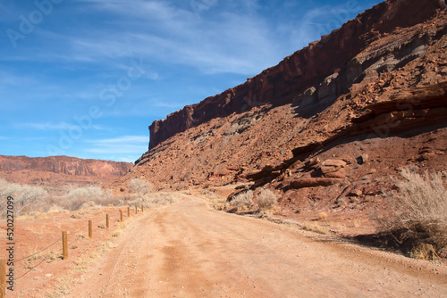Dirt Road in Kane Creek Canyon Near Moab