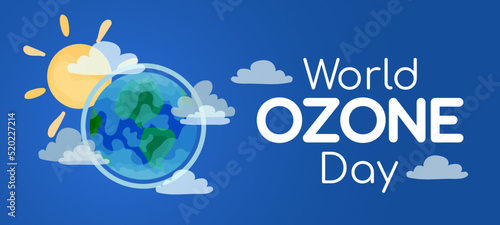 World Ozone day vector illustration with globe