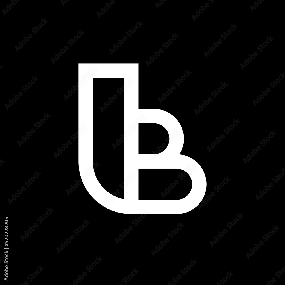 Letter TB LB creative abstract monogram logo Letter TB LB creative abstract monogram logo