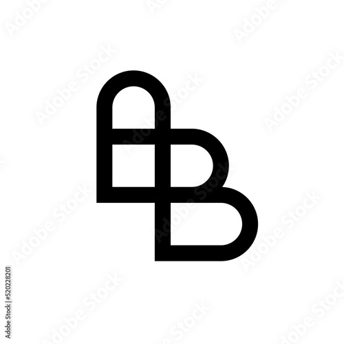 Creative minimal letter AB monogram logo