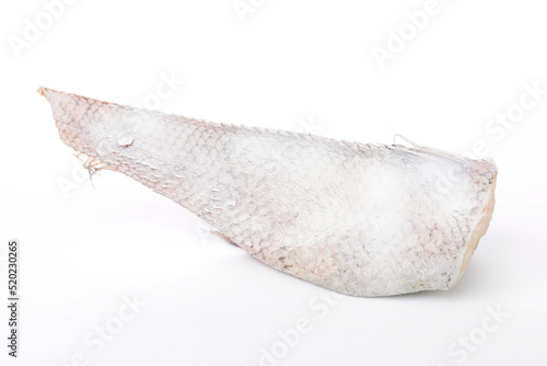 Freshly frozen grenadier fish. Frozen red fish Frost on the surface of the fish. Ice.