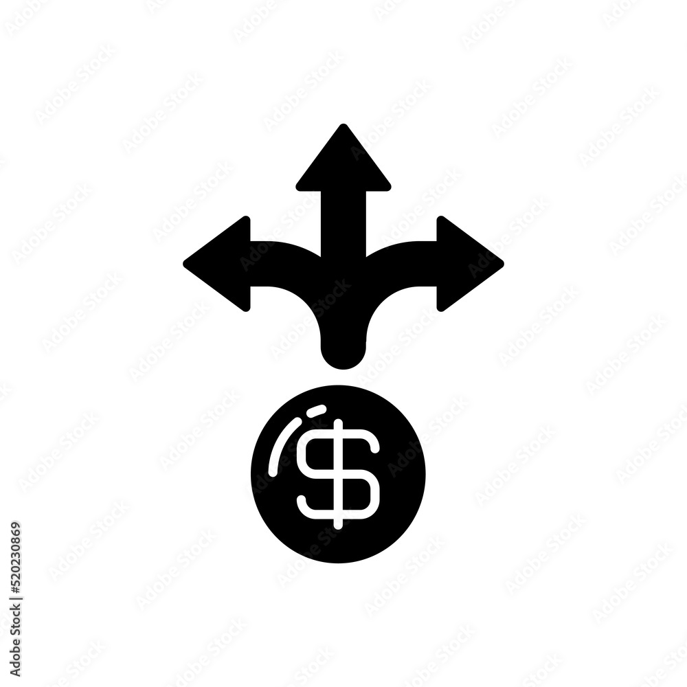 Obraz premium Financial Decision icon in vector. Logotype