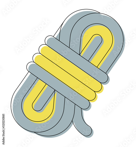 Flat colored icon of the hank of rope